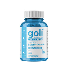 NEW Goli Nutrition Ashwagandha+ Zero Sugar Gummies with Vitamin D & KSM-66 Stress & Mood Support