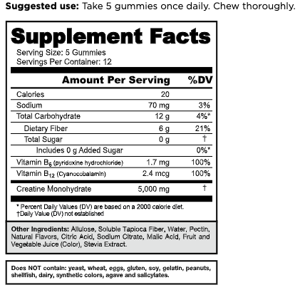 NEW Goli Creatine Zero Sugar Gummies | Muscle Strength, Endurance & Recovery