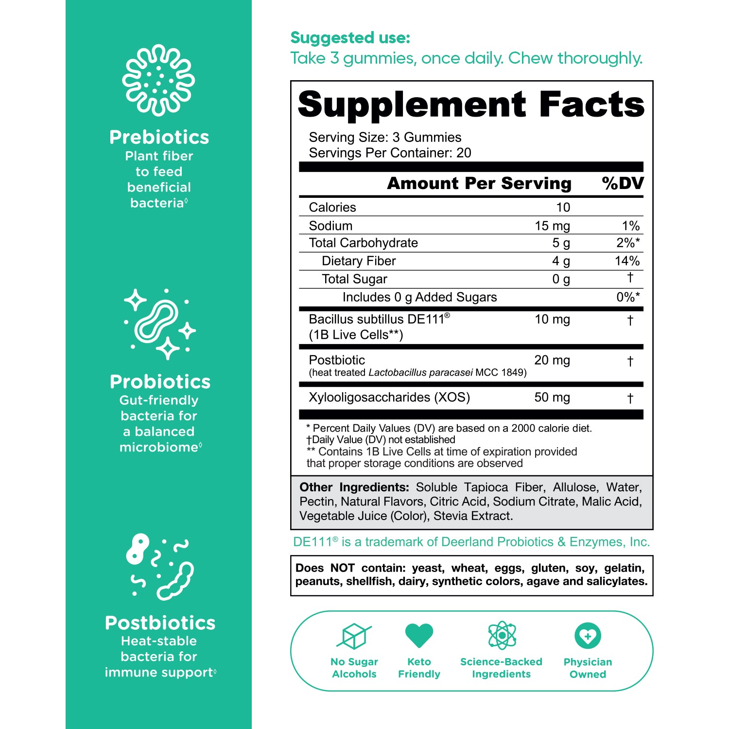 NEW Goli Nutrition Pre Post Probiotics Gummies support immune & good bacteria for your gut health