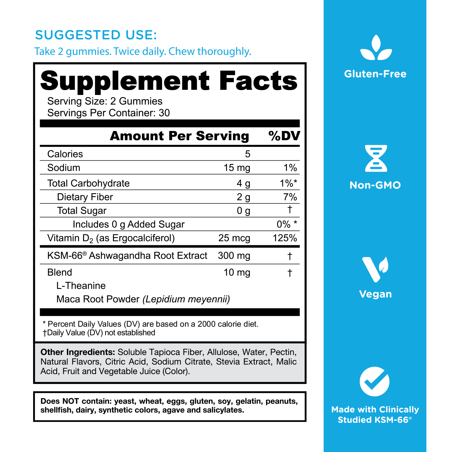 NEW Goli Nutrition Ashwagandha+ Zero Sugar Gummies with Vitamin D & KSM-66 Stress & Mood Support