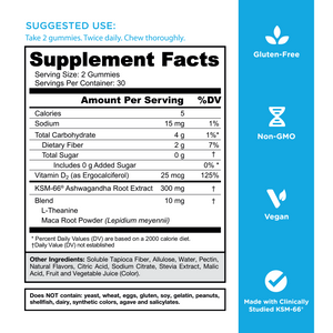 NEW Goli Nutrition Ashwagandha+ Zero Sugar Gummies with Vitamin D & KSM-66 Stress & Mood Support