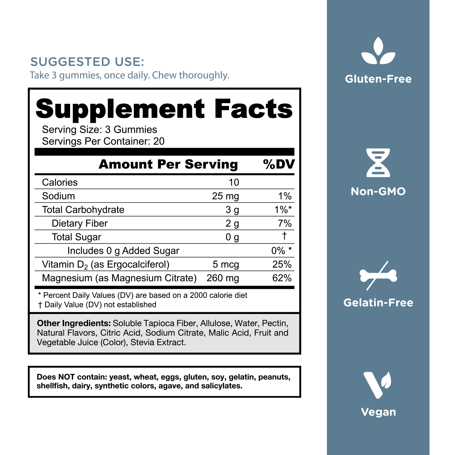 NEW Goli Nutrition Magnesium Gummies - Calm, Serenity and Balance 60 Gummies