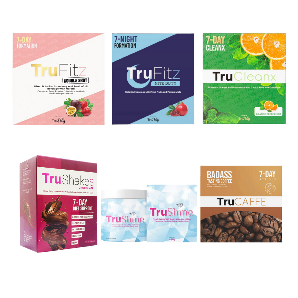 Trufitz / TruFitz Nite / TruCleanx / Trushakes / TruShine / Trucaffe by Fazura / Detox / Slimming Diet Double Shot - NETTNETTCLUB